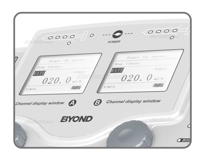 Byond BYZ-810T Double Channel Syringe Pump with LCD Display and Visual Alarm